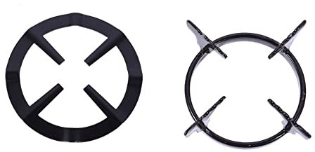 Mikinona Anillos de Soporte para Estufa de Gas Paquete de 2 Anillo de Soporte para Wok para Estufa de Gas Utensilio de Cocina Resistente al Óxido Y Resistente