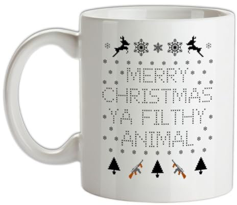 Merry Christmas Ya Filthy Animal - 10oz - Ceramic Mug for Coffee/Tea