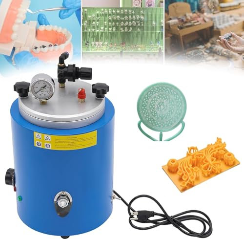 RETRIN Vakuum Wachs Injektionsmaschine 350W Schmuckwachs-Injektor 2,2L Wachsformgussmaschine 86-230°F Einstellbare Temperatur Mit Doppeldüse Druckmesser Und Pumpengriff