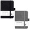 YJSDDNTY 2 pcs Notizbuch A7, Notizblock Mini Notizbuch, Taschennotizbuch Leder mit Elastischem Verschlussband für Reisen Schule,Journal, Reisetagebuch, Notizbuch Leder (Schwarz+Grau)