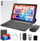 Ainmel Android 14 Tablet 11 Inch - Android Tablet with Keyboard 14GB 1TB Expand, Octa-Core Tablets 6800mAh, Widevine L1, WiFi 6, Face Unlock 2 in 1 tablet with Mouse, Case, Charger (White)