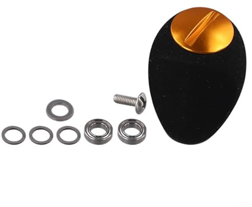 EasyByMall Angelrolle Griff Knauf aus EVA Material für Daiwa Modelle inkl. Lager und Dichtungen (Gold)