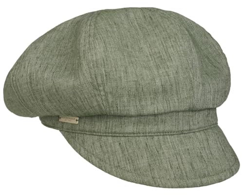 Seeberger Light Summer Ballonmütze Schirmmütze Schildmütze Baker-Boy-Mütze Damen - mit Schirm Frühling-Sommer Sommer - One Size grün