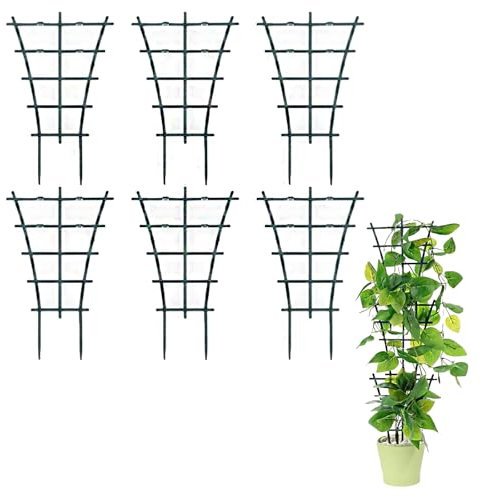 6 Pieza Soporte para Plantas Trepadoras,Tutor Enrejado Celosia Exterior Interior Trellis for Climbing Plants,Malla Enredaderas Celosias Glicinia Planta Trepadora Enejado Tomateras Espaldera Garden