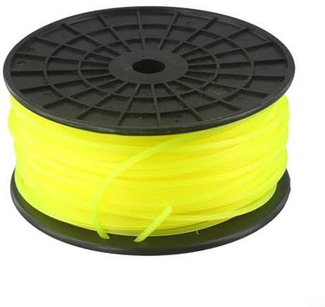 Gettimore Nylonfaden für Rasenmäher, quadratisch, 3 mm x 100 m, Ersatzdraht für Rasenmäher, Whacker für Efco, Honda, Kaaz, Oleomac