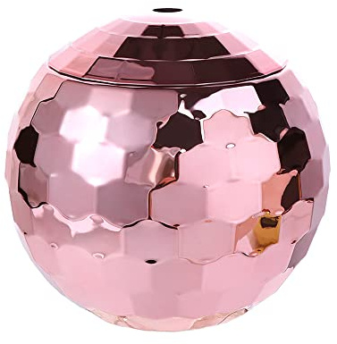 Discokugelbecher mit Deckel, Discoball, Cocktailbecher, Spiegelkugelbecher, für Nachtclub, Bar, Party (Rosa)