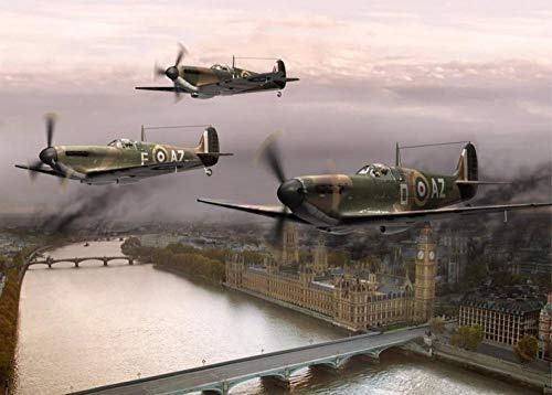 Spitfire Flight,1000-piece Puzzle for Adults,Paper Puzzles Suitable for Adults and Teenagers Educational Toys and Gifts,38x52cm
