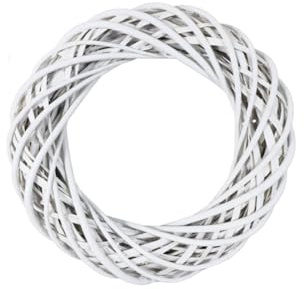 Weißer Weidenkranz Ø 30 cm – Dekorativer Kranz aus geflochtener Weide, natürliche Basis für DIY-Dekorationen, Türkränze & saisonale Arrangements