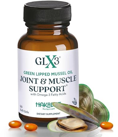 Haka Life GLX3 Green Lipped Mussel Oil Capsules for Joint and Muscle Support | Extra-Strength Omega-3 Green Lipped Mussel Supplement for Comfort, Flexibility & Recovery | Contains ETA, EPA, DHA