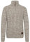 Solid SDPankraz Herren Strickpullover Troyer Grobstrick Pullover mit Zopfstrickmuster Reißverschluss 100% Baumwolle Regular fit, Größe:2XL, Farbe:Dune (5409)
