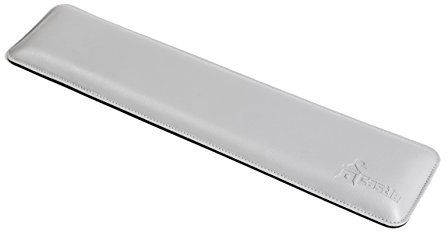 Castle Bailey Ergonomische Computer-Handgelenkauflage aus Leder für Tastaturen mit ca. 104 Tasten – feste Handgelenkstütze für Typisten, Gaming und schwere Büronutzung (Stein, volle Größe)