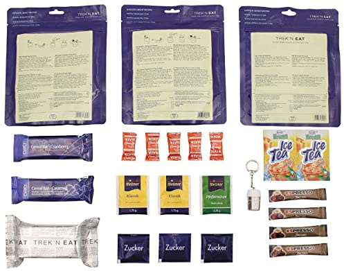 Trek’n Eat Day Ration Pack Typ 5 – Vegetarische Tagesration für 1 Person | ca. 2500–3500 kcal Komplettpaket | Outdoor, Trekking, Krisenvorsorge & Survival Food