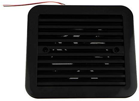 MASO 12V One-Way Silent Cooling Fan Side Exhaust Port Air Fan Ventilation Fans for Car RV Caravan Van(Black)