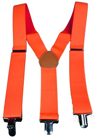 UV Floor - Neonfarbene Hosenträger - Verstellbar - Premium-Qualität - Neonfarbenes Zubehör - Party - Kostüm - Neonorange