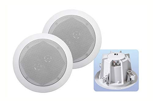 e-audio 2-Way Round 8 Ceiling Speakers With Twin Offset Tweeters
