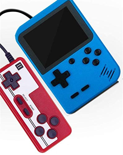 Console de jeu rétro 400 Jeux Mini Mobile Rétro Vidéo Console de Jeu Maniable Advanced Boy 8-Bit Built-in 400 Gameboy 3.0 LCD Couleur Rouge aijia (Couleur : Bleu avec Manette de Game)