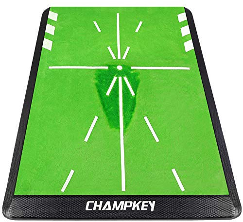 CHAMPKEY Robuste Golfschlagmatte – Schwungwege-Feedback-Golf-Übungsmatte – ideal für Indoor- und Outdoor-Training