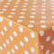 PVC Tischdecke Dottie orange Punkte Weiss Wachstuch • Eckig • Länge & Breite wählbar • abwaschbar, Größe:100 x 100 cm