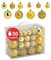 WOMA Christbaumkugeln Set Lemon Gold & 22 weiteren Farben - 50er & 100er Weihnachtskugeln Set - Weihnachtskugeln Kunststoff - Weihnachtsbaum Deko & Christbaumschmuck