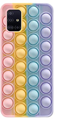 Kompatibel mit Galaxy A71 Silikon Hülle,Fidget Toys Handyhülle,Push Pop Bubble Fidget Sensory Toy Stressspielzeug Phone Case,Stress Relief Zappeln Sensory Toy,Silikon Schutzhülle Stoßfest Hülle