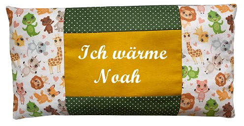 Kirschkernkissen 20x40cm mit eigenem Wunschtext Motiv: Wildtiere