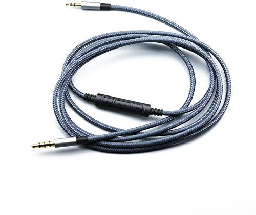 NewFantasia 3.5mm to 2.5mm Male Audio Cable for JBL Tune 710BT, 600BTNC, Live 660NC, 460NC, E45BT E55BT E65BTNC Headphone, Remote Volume Control Mic for Android Smartphones