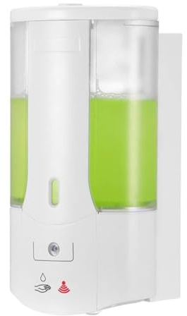 tuzhi Dosatori per Sapone Touchless dell'erogatore del Sapone 400ml Automatico del Sapone IPX7 Impermeabile, Singola Bottiglia controsoffitto Dispenser di Sapone for i Bambini, Cucina, Bagno Bianco