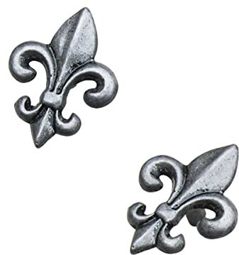 TentHome Möbelknöpfe 2 Stück Schubladenknöpfe Set Knöpfe Lilien Schrankknopf Möbelknauf Metall Türknauf Antik Schubladengriff Möbelgriff Knauf Grau