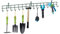 Relaxdays Gerätehalter für Gartengeräte Organizador de Herramientas de Jardín, 16 Ganchos, Portaherramientas Pared, para 80 kg, 12 x 100 x 5 cm, Verde, Acero, 12x100x5 cm