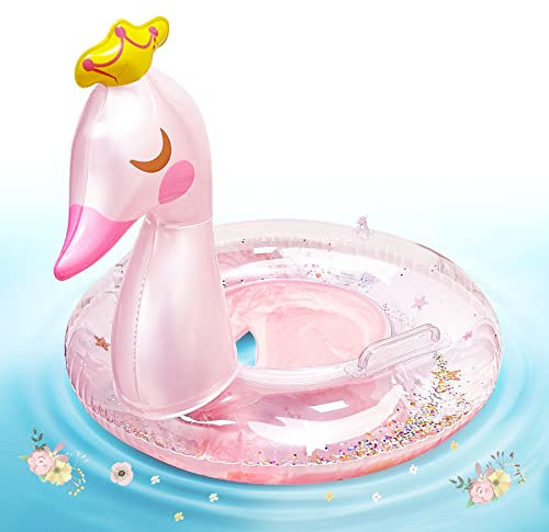 liupmeg Baby Swimming Ring,Kinder Schwan Schwimmring,Aufblasbare Pool Kinder Schwimmreifen,Cartoon Inflatable Swimming Trainer,6 Monate - 3 Jahre altes Baby,Baby Schwimmhilfen mit Schwimmsitz