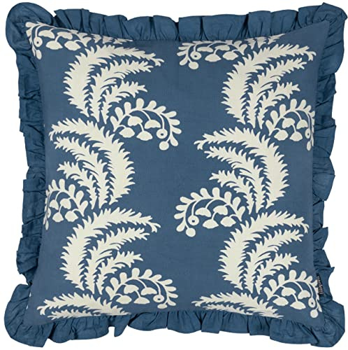 Paoletti Montrose Feather Filled Cushion, French Blue, 50 x 50cm