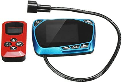 Unifizz Air Diesel Standheizung 12/24V rot Fernbedienung mit blauem LCD-Monitorschalter