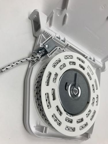 !! NEU!! Selve Mini-Schnurwickler Aufputz schwenkbar mit 5m Schnur 4,5mm Stärke, kostenfreier Versand (inkl. Rolladenschnur, weiß)