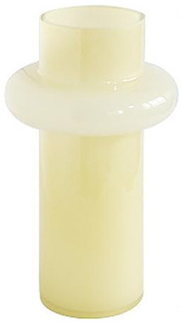 Surwin Jarrones de Cristal, Jarrón de Flores de Cristal para Modernos Decoración de Mesa, Boda, Dormitorio, Estudio, Regalo para San Valentín Navidad Cumpleaños (Amarillo ámbar 7)