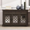 Galano Millicent Sideboard mit 3 Türen und Schubladen – Wohnzimmer-Sideboard – 39,9 x 116,1 x 74,2 cm – Dunkle Staubeiche