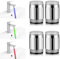 LED Wasserhahn,4 Stück LED Leuchtende Dreifarbige Wasserhahn,Licht Wasserstrahl Farbwechsel Wasserhahn,Led Faucet Light Mit Temperatur-Sensor Für Küche Und Bad,Waschbecken