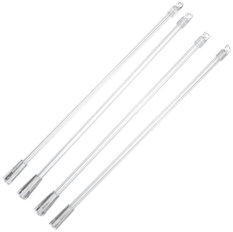 Benytro 4 Pcs 12 Inches Blind Wand Vertical Blinds Replacement Parts with Hook and Grip Clear Plastic Blind Opener Long Window Blind Stick Tilt Rod