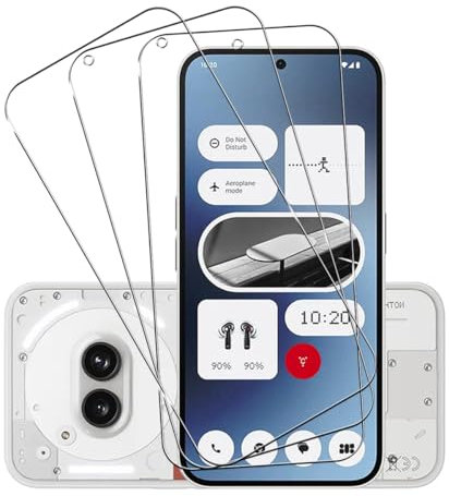 Rnnmeeko Protector de Pantalla Compatible con Nothing Phone 2A - 3 Piezas Vidrio Templado 9H Dureza, HD Film Cristal para Pantalla
