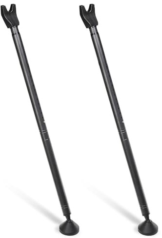 Acshio 2 Pack Door Security Bars, Anti-Slip Heavy Duty Door Stoppers Sliding Patio Bar, 2-in-1 Adjustable Jammer Barricade Security Door Lock Bar for Apartment, Home, Travel, Hotel Room