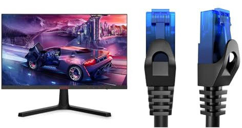 KOORUI 24 Inch Computer Monitor - FHD 1080P Gaming Monitor 165Hz VA 1ms, AdaptiveSync Technology & Ethernet cable – 15m – Network, patch & internet cable with break-proof design for maximum UK