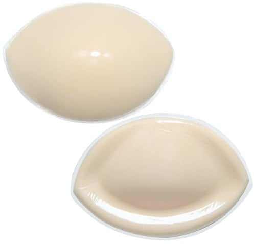 CUKIN Double-sided Adhesive Bra Pads Inserts,Foam Boombas Breast Enhancer,Removable Bikini Push Up Pads,Chicken Fillets Bra Inserts Pads,1 Pair,M