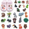 Tierschuhverzierungen Crocs Anstecker Schuh Charms, 25Stück Shoe Scrocs Charms Abnehmbares Schuhzubehör, Cartoon-Schuhdekorationen, Zubehör für Sandalen, Party, Geburtstagsgeschenke