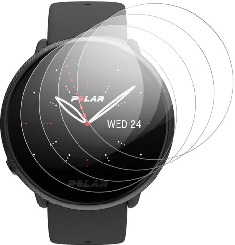 Beukei Pellicola Temperato per Polar Ignite 2, 4 pezzi Vetro Protezione [HD Chiaro][Senza Bolle][Ultra Clear][Durezza 9H][Anti-Graffio] Proteggi Schermo