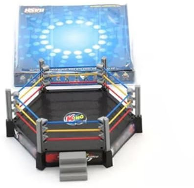 Mrisata Kampfspielzeug Wrestling Toys Wrestler Warrior Toys Authentic Wrestling Ring Set Flexible Saiten Frühlingsladen für Spielzeit für (Grau)