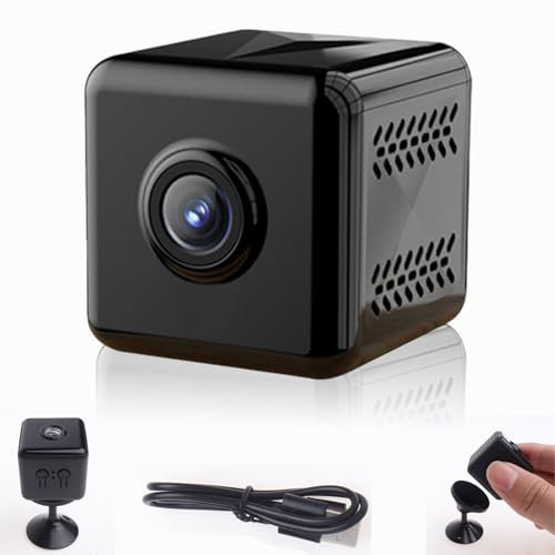 Mini Spy Hidden Camera, WiFi Wireless Mini Camera, Indoor Magnetic Hidden Camera Security Camera SD Card & Cloud Storage Surveillance Camera with Motion Detection Night Vision for Room Nanny Cam