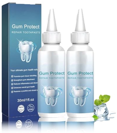 2 Stück Gum Repair Gel, Teeth Repair Gel, Gum Whiting Toothpaste, Frischer Atem, Tiefenreinigung des Zahnfleischs, Protect Gums And Oral Care, Reparatur Von Zahnfleischrezessionen
