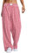 Rapbin Pantalon de pyjama pour femme - Long été 2025 - Coton - À carreaux - Doux - Avec poches, Rouge vichy, XL