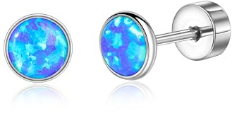 Titan Ohrringe Hypoallergen G23 Titan Ohrstecker mit Schraubverschluss | 20G Kleine Titan Ohrstecker für Damen Herren Mädchen, Ohrstecker für Ohrläppchen und Knorpelpiercings