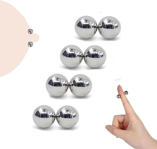 4 paires Métal Boules Pinces à Tétons Ø 1cm magnétiques Clitoridienne | YILUQIFLY stimulation SUBS Flirt érotique Intime Jeux SM jouets sexuels adultes Femmes Hommes Couples Cadeau débutant