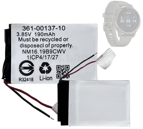 HIGHAKKU Ersatzakku Batterie 361-00137-10 kompatibel mit Gar-min Venu 2S Fitness-Smartwatch